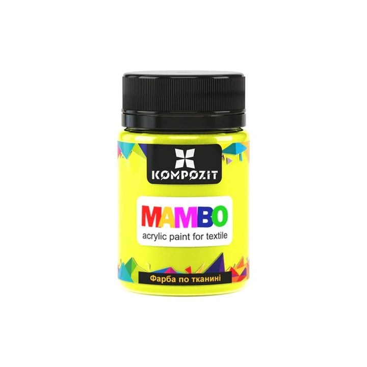 MAMBO Vernice fluorescente per tessuti e pelli 50 ml – 82 lime fluorescente