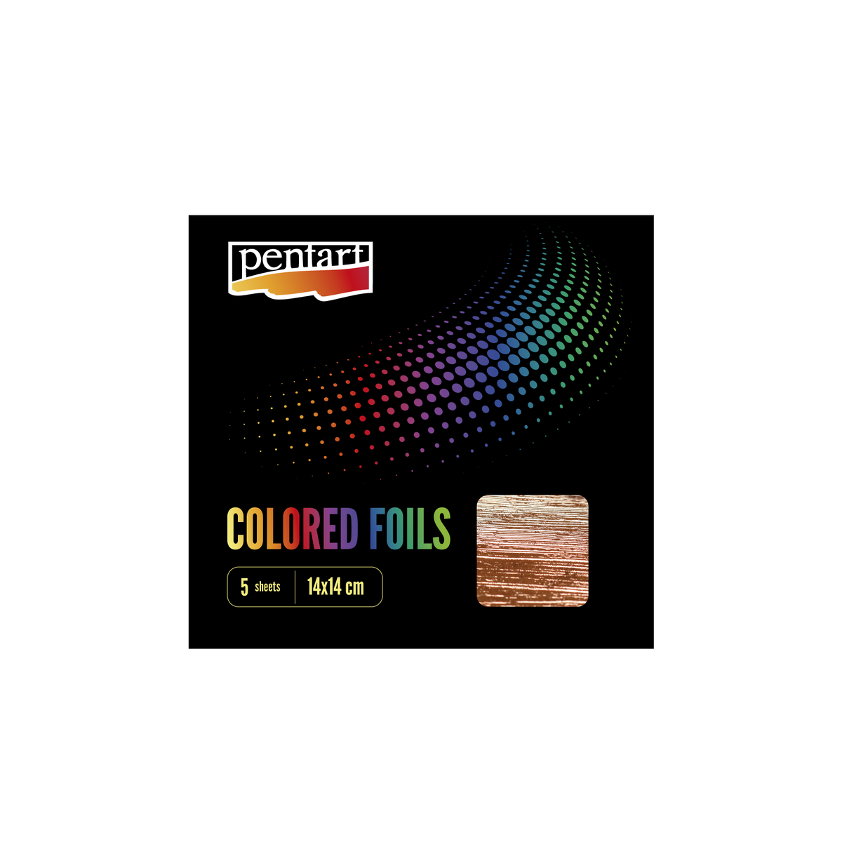 Fogli di lamina colorata 14x14 cm - 5 oro – rosa