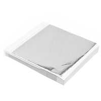 Foglia d'oro metallizzata argento 14 x 13 cm 100 fogli