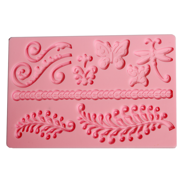 Forma in silicone - viti e farfalle 20x12.7x0.7 cm