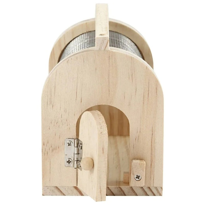 Gabbia per insetti in legno con rete metallica