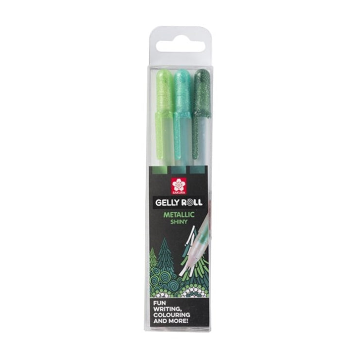 Penne gel Sakura Gelly Roll METALLIC - 3 pezzi – forest