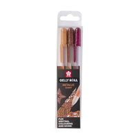 Penne gel Sakura Gelly Roll METALLIC - 3 pezzi – nature