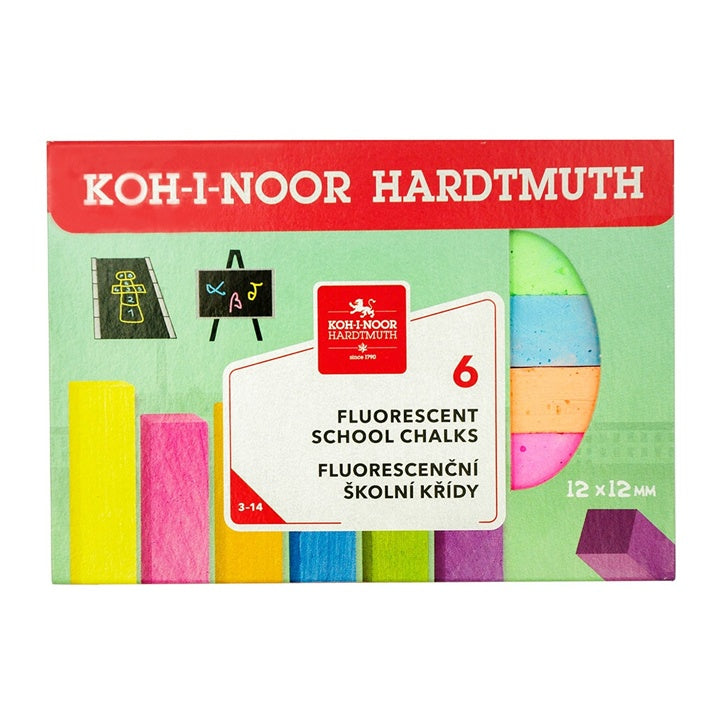 Gesso scolastico fluorescente KOH-I-NOOR, set di 6 colori