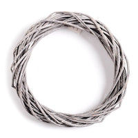 Ghirlanda in legno intrecciato grigio | sceglie diametro