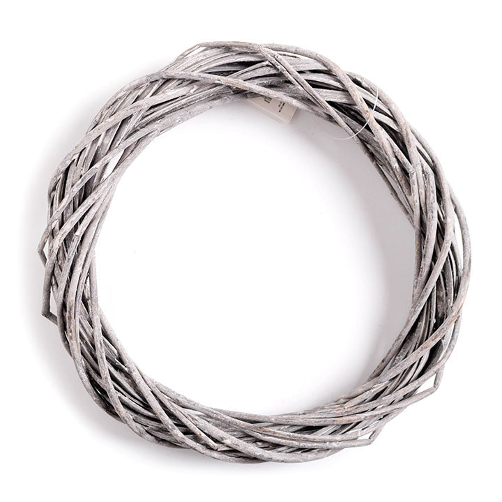 Ghirlanda in legno intrecciato grigio | sceglie diametro