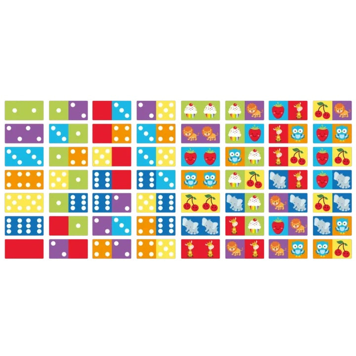 Gioco del domino a doppia faccia - 28 carte educative