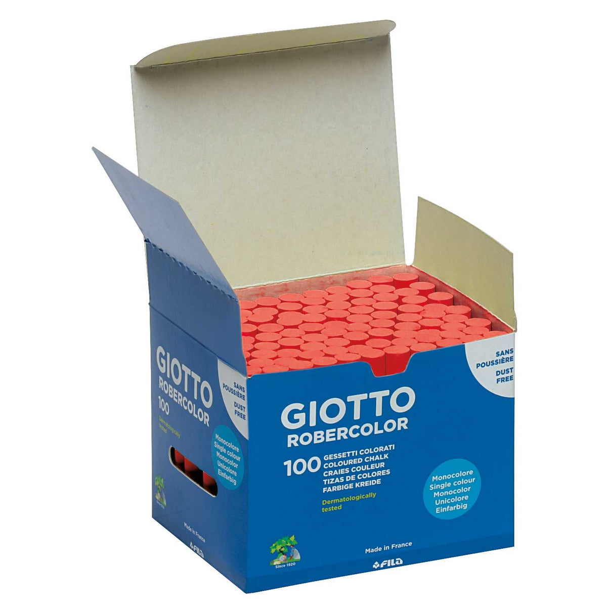 Gessi antipolvere GIOTTO Robercolor 100 pz – rosso