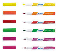 Pennarelli a pennello GIOTTO Turbo Soft Brush Fluo 6 pz