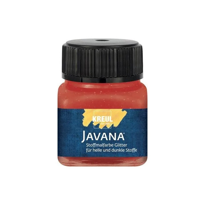 Javana Glitter Textile Paint 20ml – Rosso Rubino