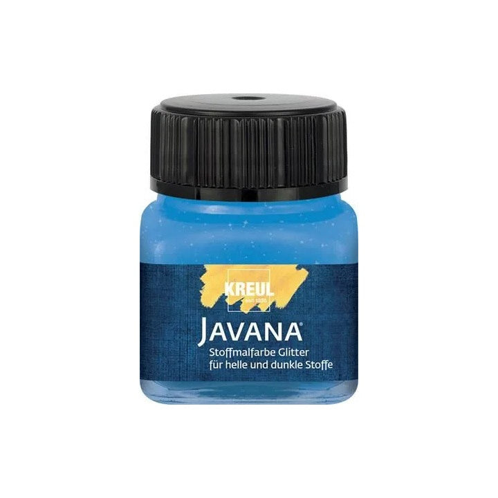 Javana Glitter Textile Paint 20ml – blu zaffiro