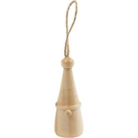 Gnomo in legno da decorare 6 cm