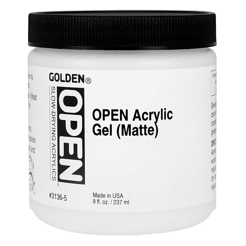 GOLDEN Open Acrylic Gel Matte gel acrilico a essiccazione lenta opaco 237 ml