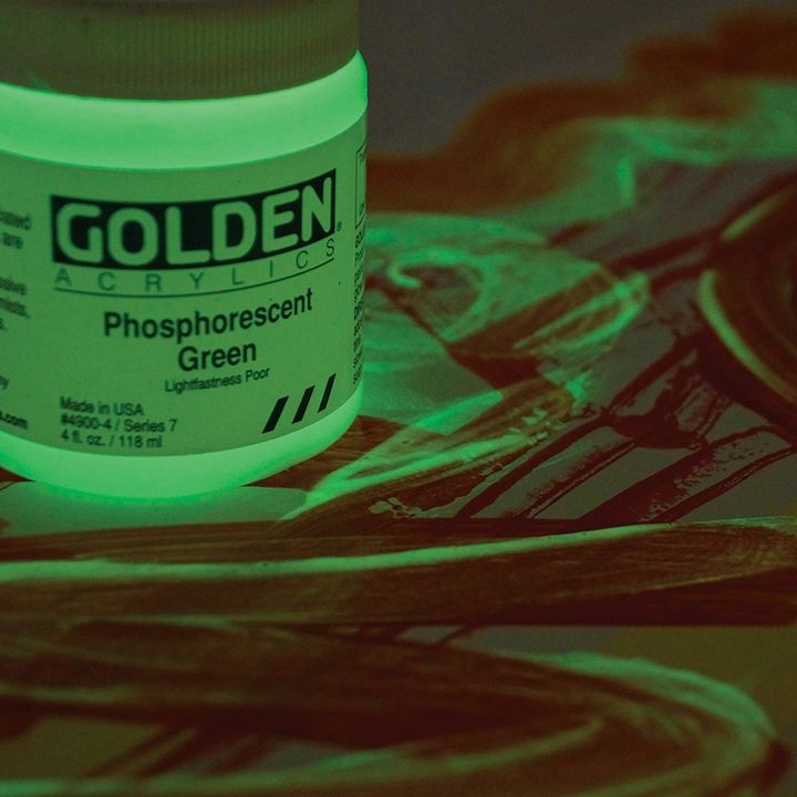 GOLDEN Vernice Acrilica Fosforescente Corpo Pesante 118 ml | Vari colori