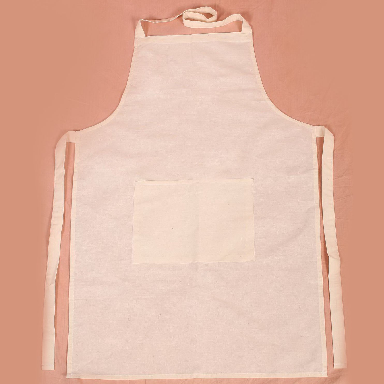 Grembiule di cotone con tasca - 70 x 75 cm