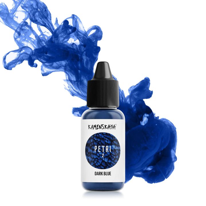 Inchiostri di resina KAMENSKAYA PETRI 15ml | diverse tonalità - Petri 2 blu scuro