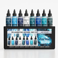 Inchiostri per delaminazione KAMENSKAYA Set 'Marine' 8x30 ml