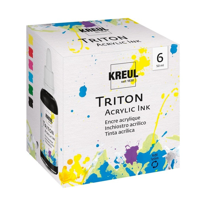 Inchiostro acrilico KREUL 50 ml - set da 6 pezzi