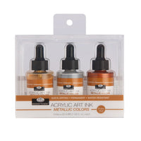 Inchiostro acrilico Royal & Langnickel colori metallizzati 3 x 30 ml — immagine 5