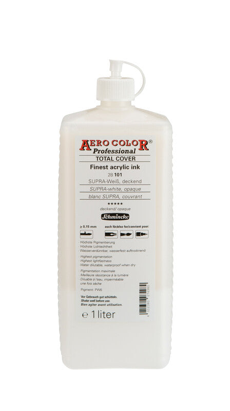 Inchiostro acrilico Schmincke AERO COLOR Professional 1 l – 101 SUPRA-bianco, coprente