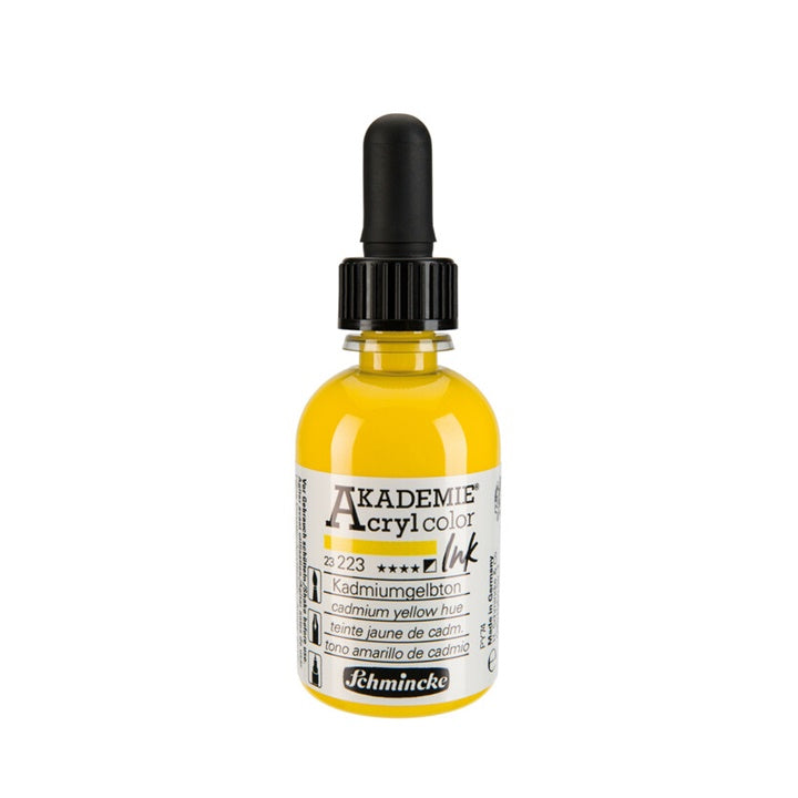 Inchiostro acrilico Schmincke AKADEMIE 50 ml | colori diversi - 223 Tonalità Giallo Cadmio