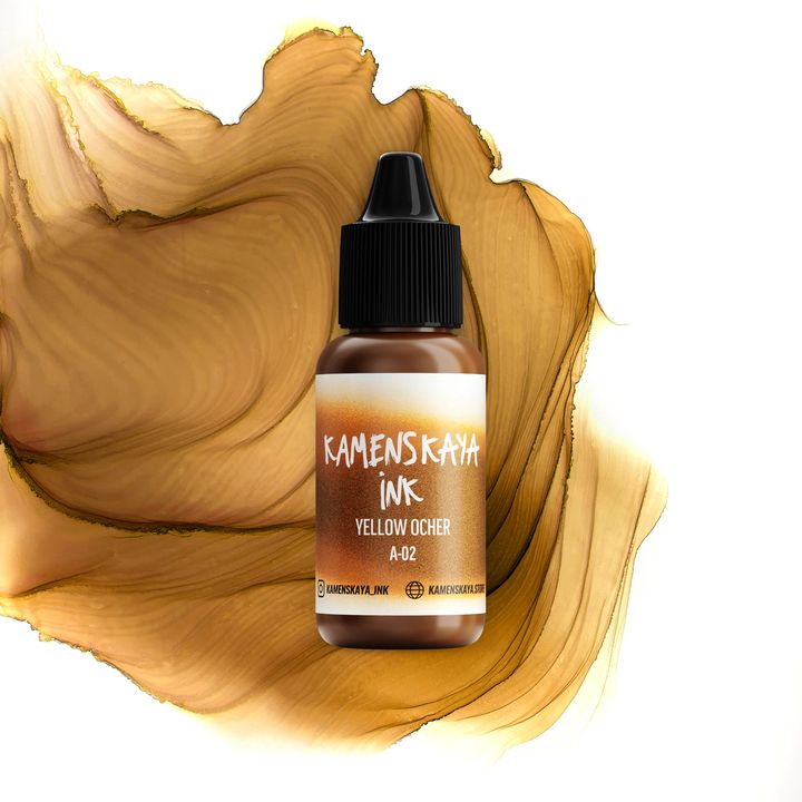 Inchiostro ad alcool KAMENSKAYA A-LINE 15ml | diverse tonalità - giallo ocra
