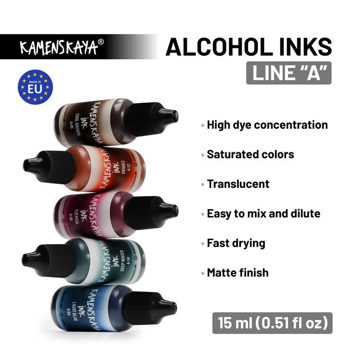 Inchiostro ad alcool KAMENSKAYA A-LINE 15ml | diverse tonalità