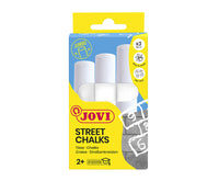 JOVI gessetti da marciapiede jumbo, 3 pz, bianchi