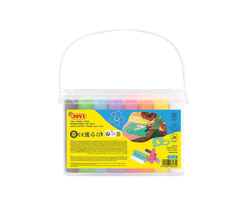 Gessetti da marciapiede JOVI jumbo 48 pz colorati