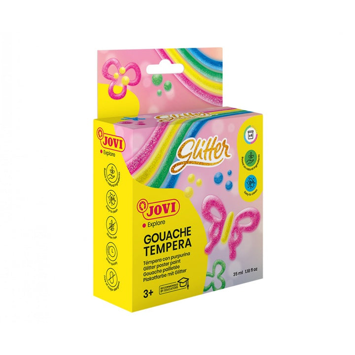 JOVI colori a tempera glitterati 4x35 ml