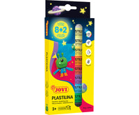 JOVI Glow plastilina naturale 10 x 15 g – 8 colori + 2 fosforescenti