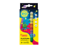 JOVI Glow plastilina naturale 10 x 15 g – 8 colori + 2 fosforescenti