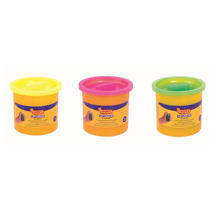 JOVI Plastilina in tazze BLANDIVER tonalità neon 3 x 110 g