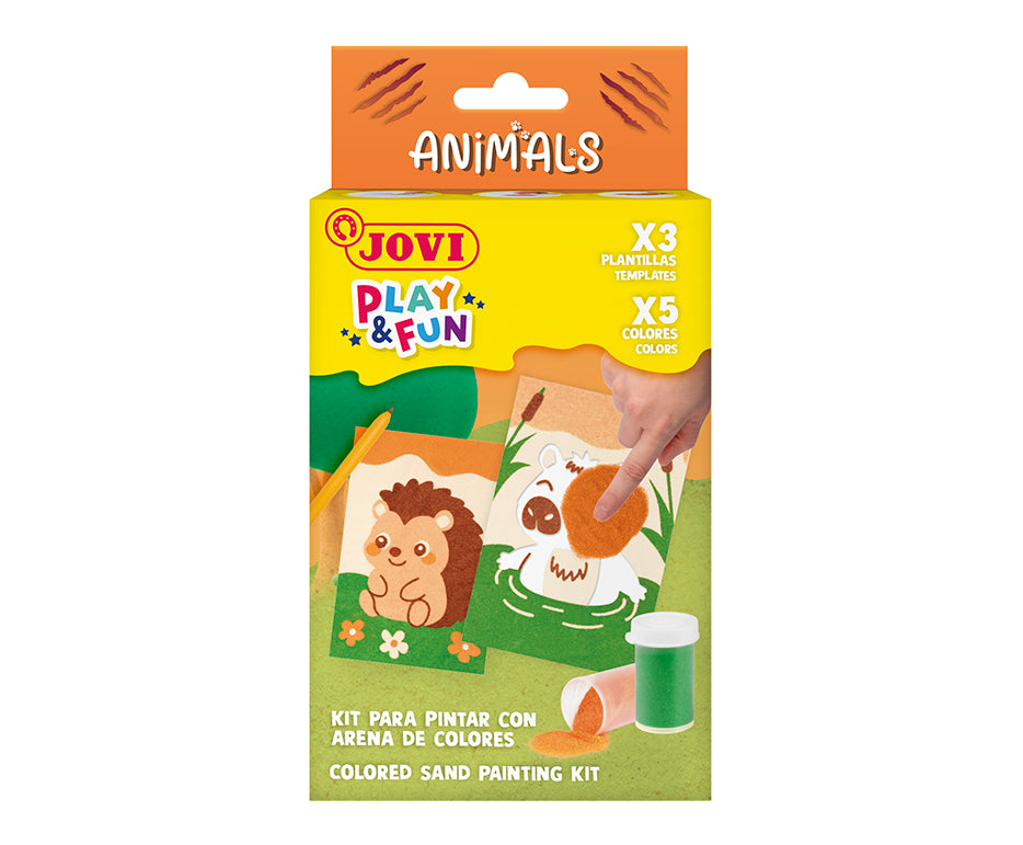 JOVI Play&Fun mini set creativo di pittura con la sabbia – 9 pezzi