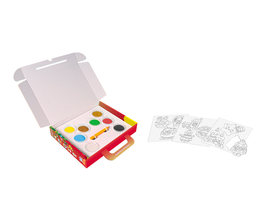 JOVI Play&Fun set per pittura con sabbia Christmas Ornaments - 12 pz