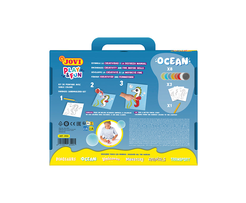 JOVI Play&Fun set per pittura con sabbia Ocean 12 pz