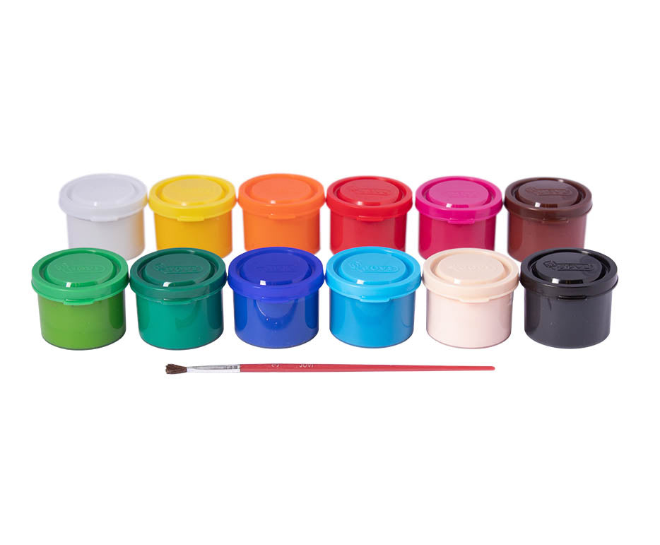 Jovi Premium colori a tempera 12 x 35 ml con pennello