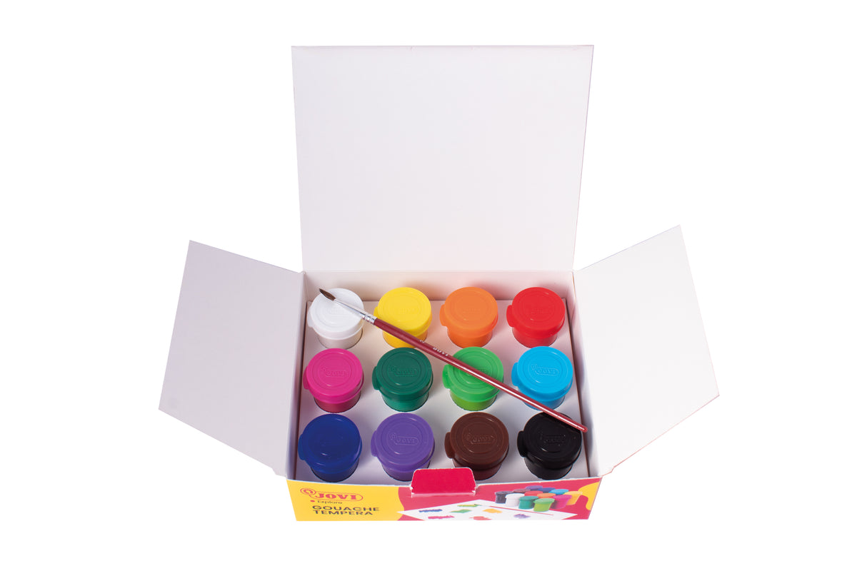 JOVI Premium tempere a tempera 12 x 15 ml con pennello