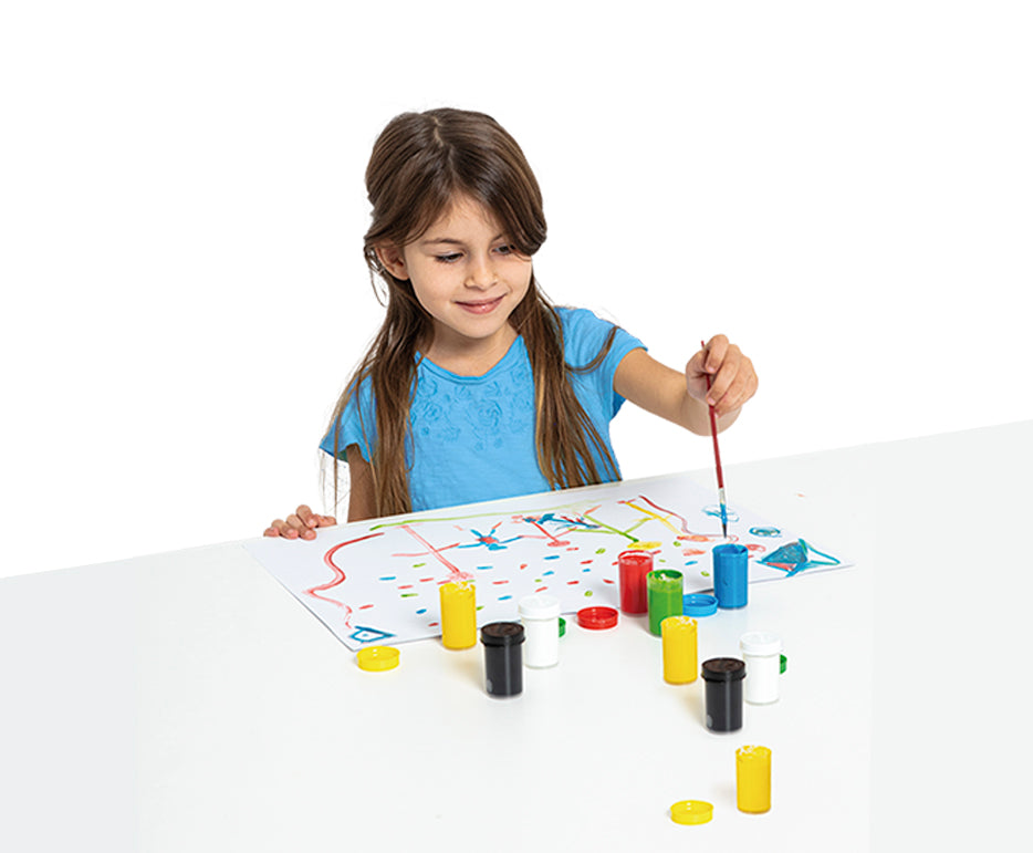 Colori a tempera JOVI Premium 6 x 15 ml con pennello