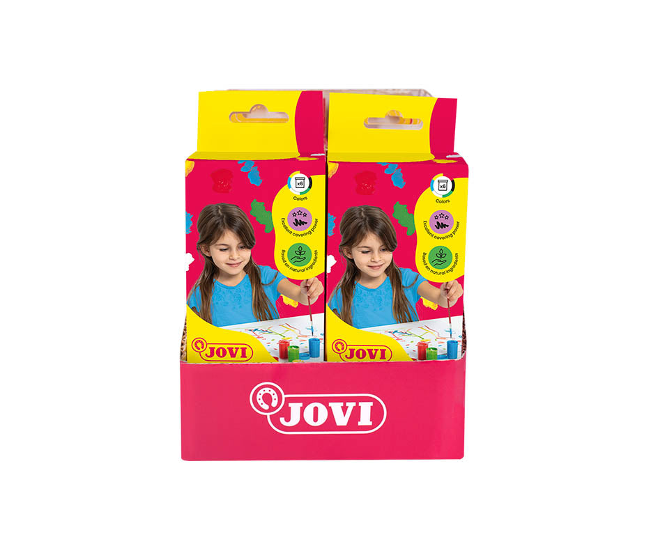 Colori a tempera JOVI Premium 6 x 15 ml con pennello