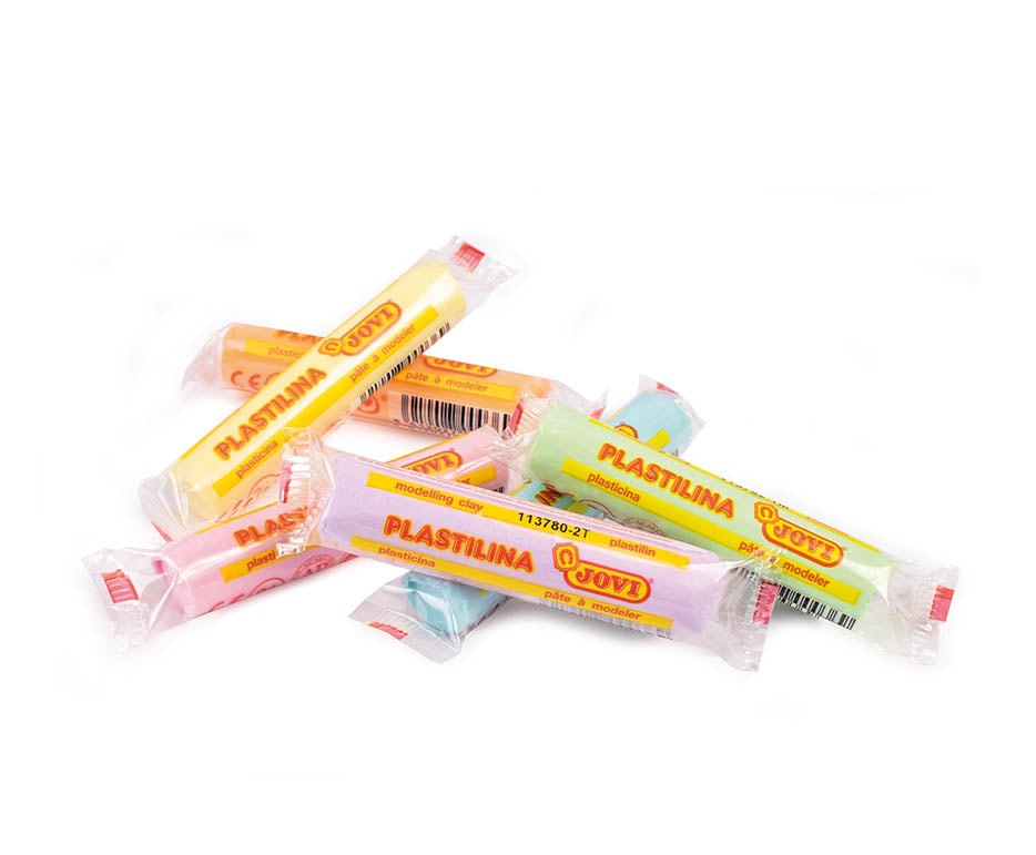 JOVI plastilina naturale in colori pastello 6 x 15 g