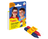 JOVI set di colori per il viso in stick 3 x 5,6 g - bianco, rosso e blu