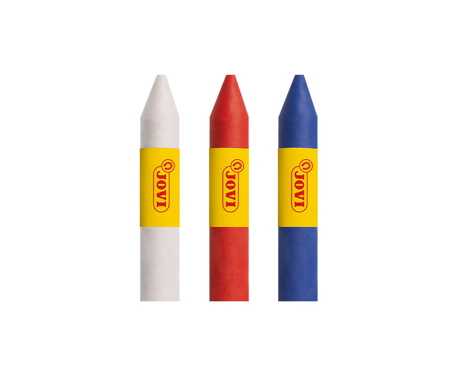 JOVI set di colori per il viso in stick 3 x 5,6 g - bianco, rosso e blu