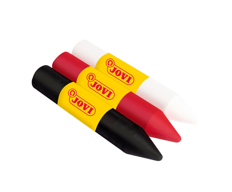 JOVI set di colori per il viso in stick 3 x 5,6 g - rosso, bianco e nero