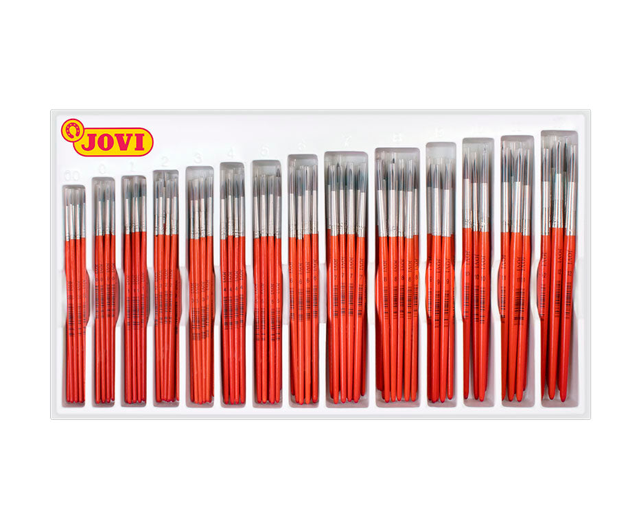 JOVI set di pennelli scolastici tondi 144 pz