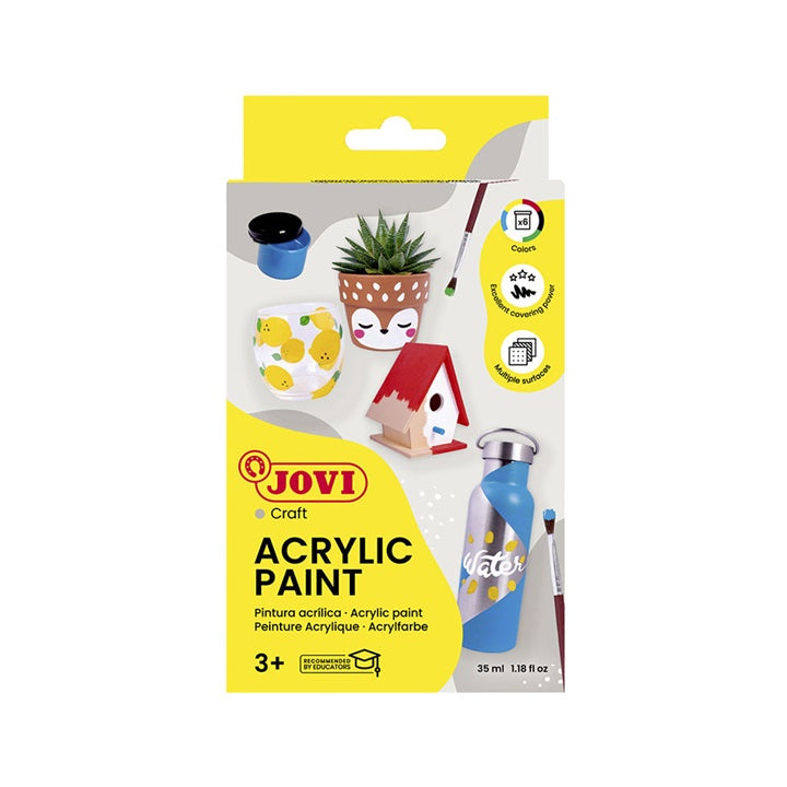 JOVI set di colori acrilici 6x35 ml + pennello