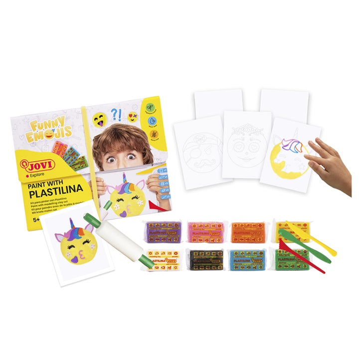 JOVI set Funny Emojis - dipingere con la plastilina