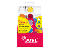 Acquerelli JOVI ø 22 mm – 12 colori con pennello