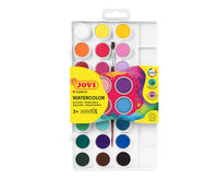 JOVI colori a tempera ad acquerello 24 pz con pennello (diametro 22 mm)