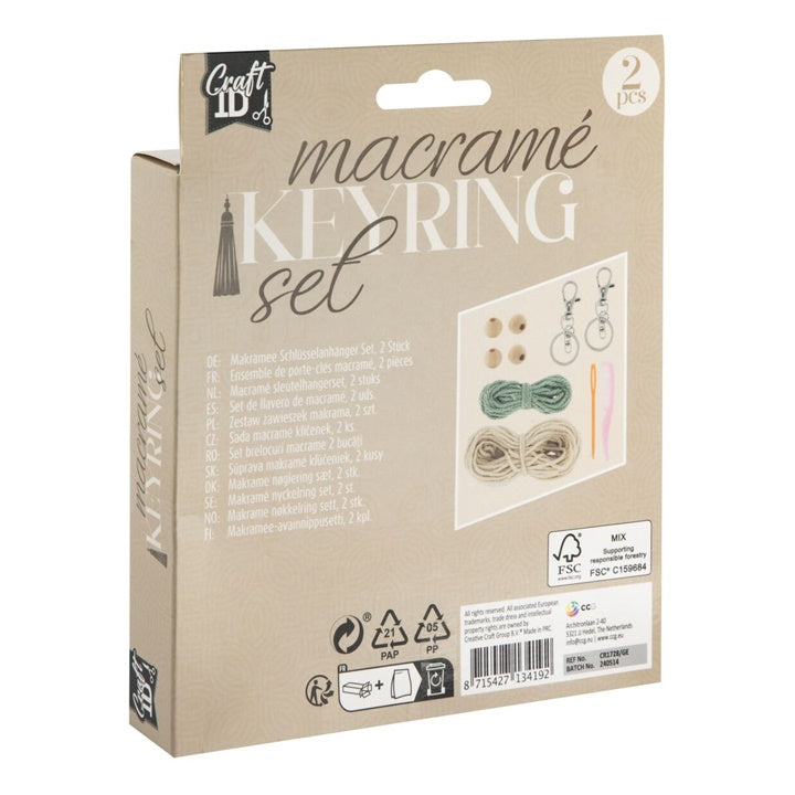 Kit artigianale portachiavi in macramè